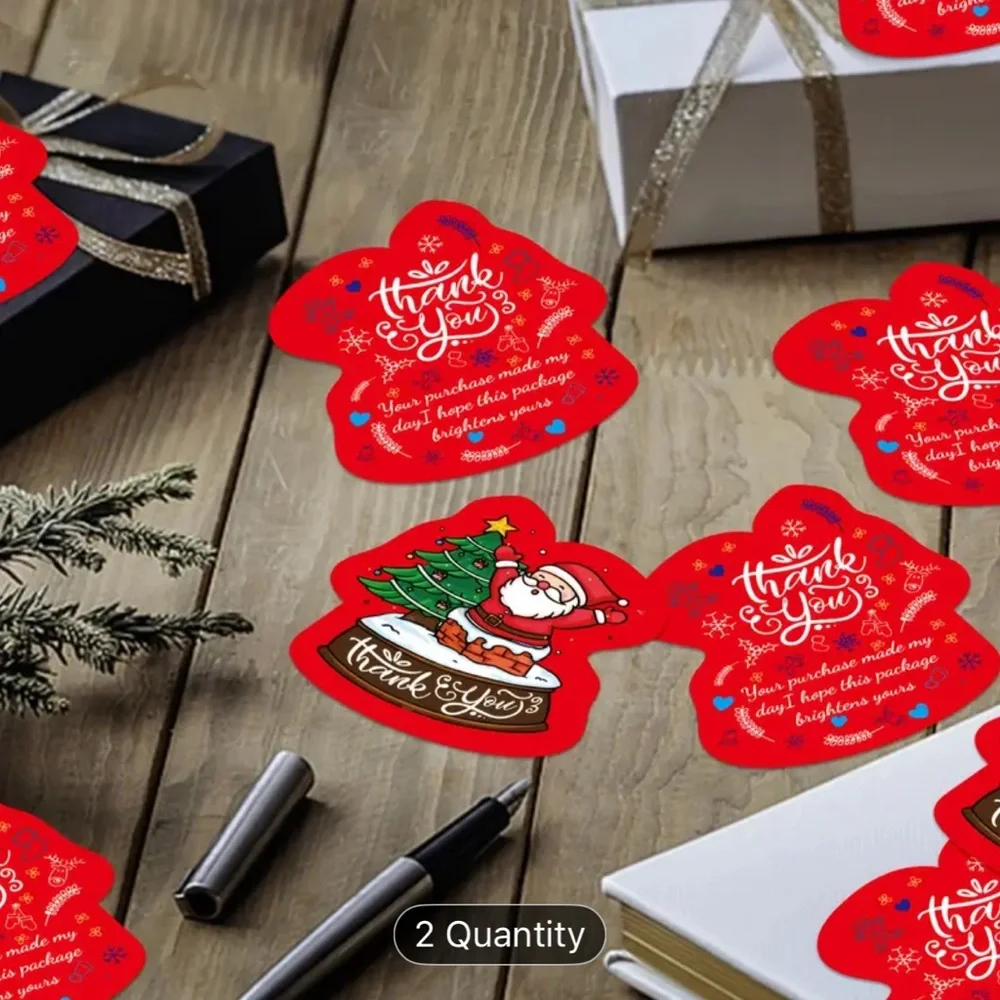 Red Santa Thank You Cards 25ct- NIP
